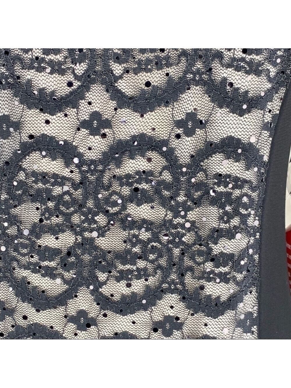 NEW-R&M Richards Lace Panel/SequinBeaded MaxiDress - Picture 7 of 8